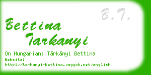 bettina tarkanyi business card